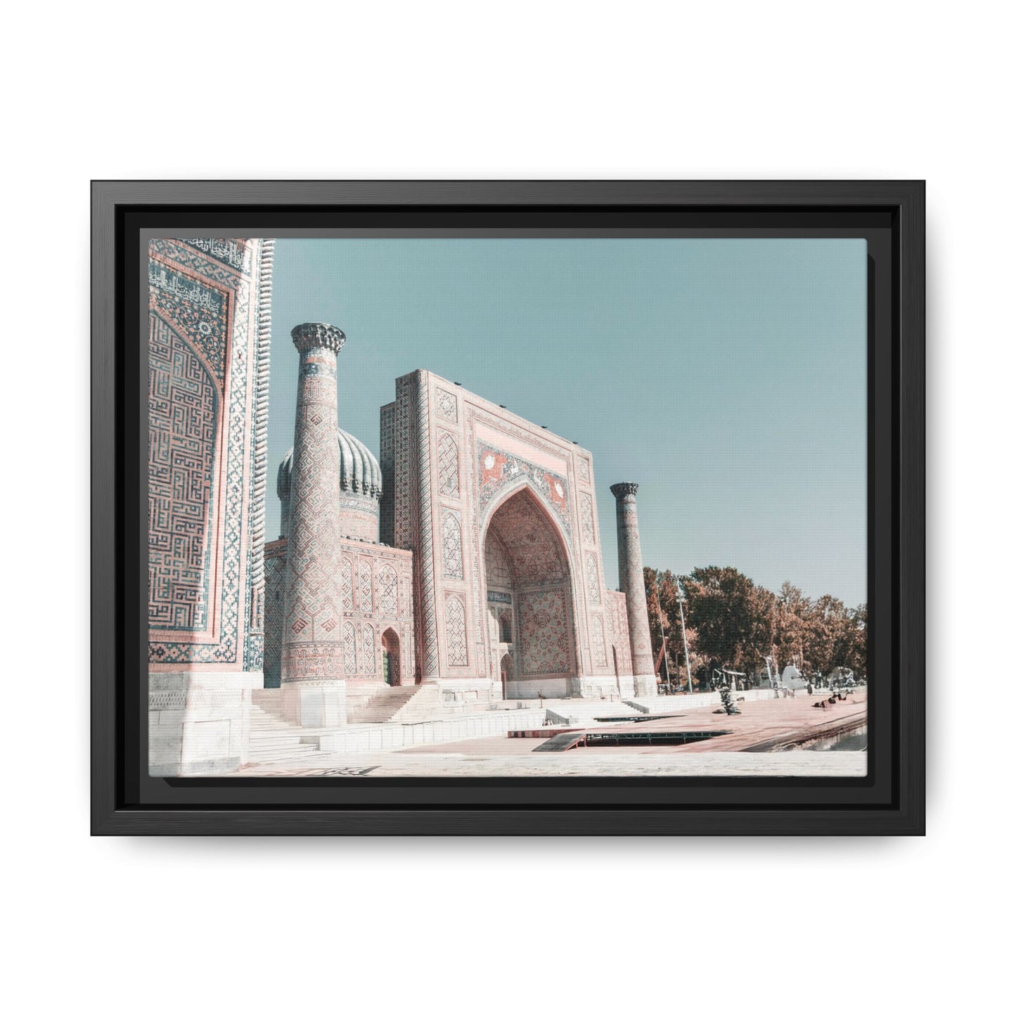 Framed Matte Canvas Art - Majestic Architectural Scene