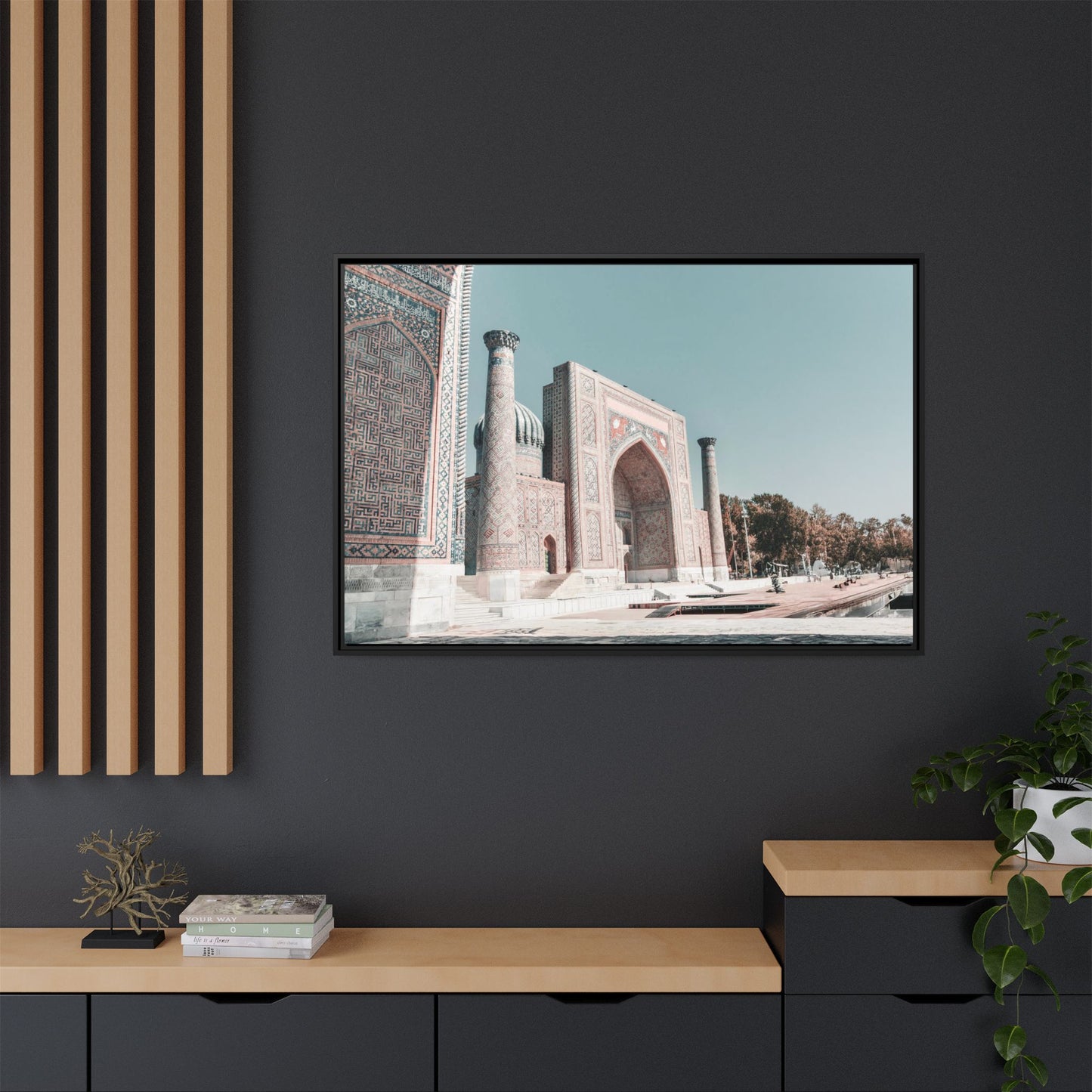 Framed Matte Canvas Art - Majestic Architectural Scene