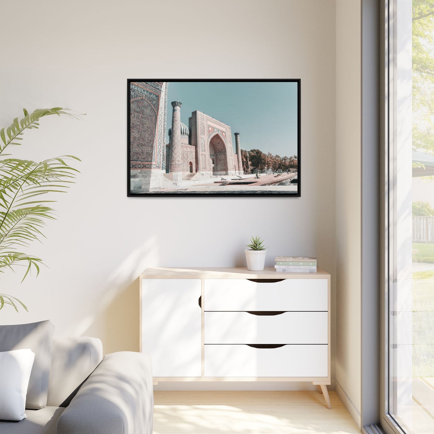 Framed Matte Canvas Art - Majestic Architectural Scene