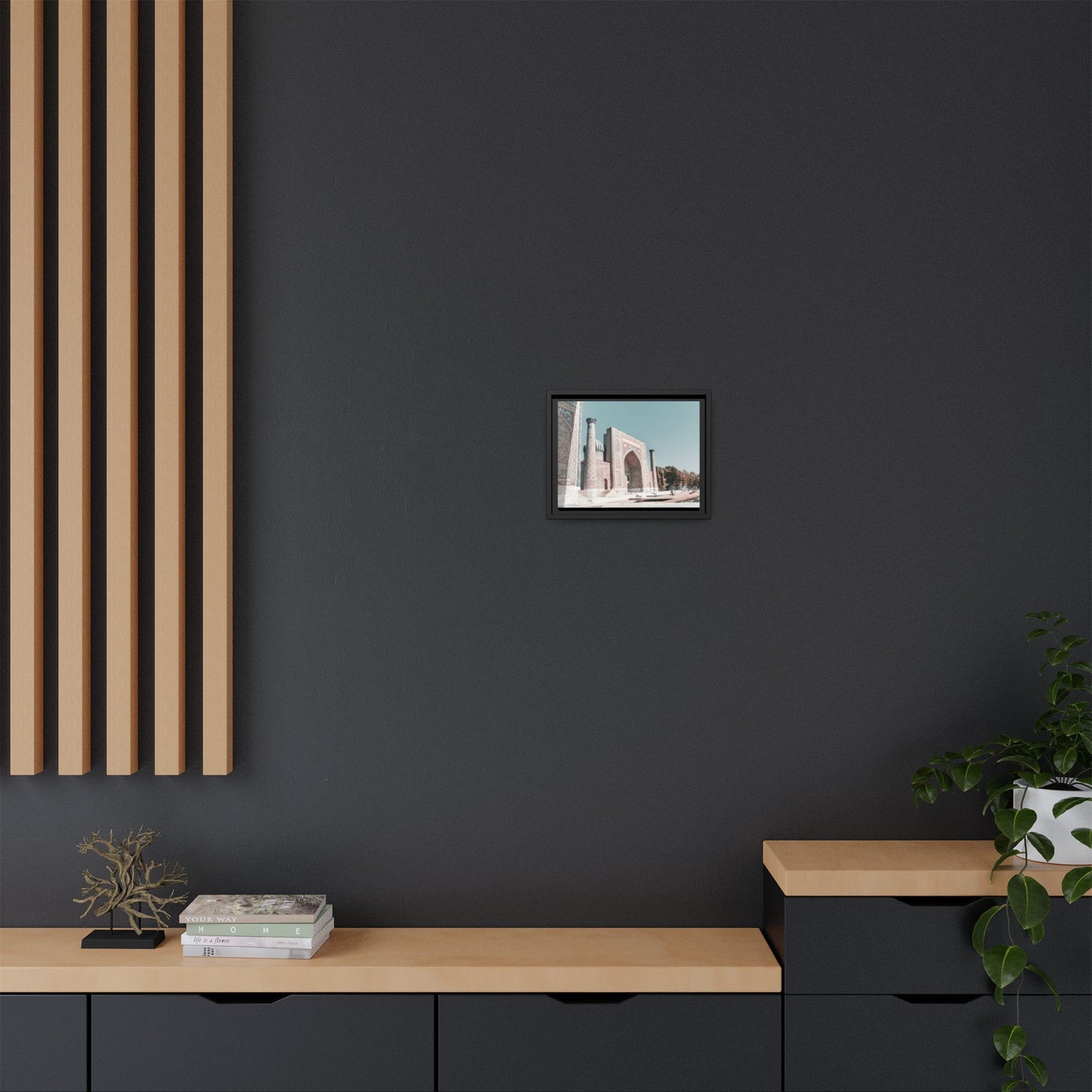 Framed Matte Canvas Art - Majestic Architectural Scene