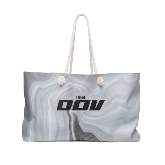 Stylish Marble Print Weekender Bag for Travel, Gym, Beach, Pool, Overnight Getaways, Stylish Tote for Fashion Lovers, 1994 DOV Design